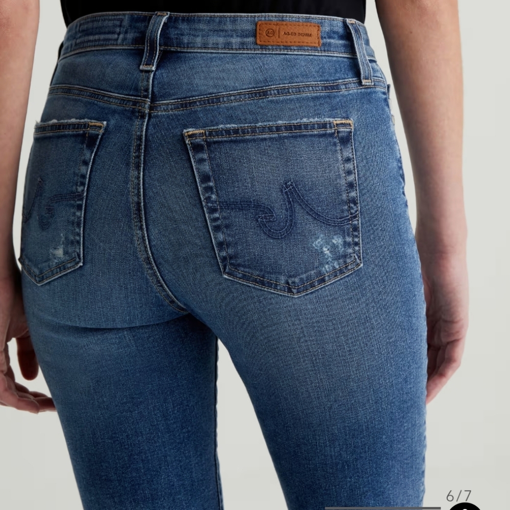 AG Adriano Goldschmied Mari Mid-Rise Slim Straight Jeans - Picture 2 of 14